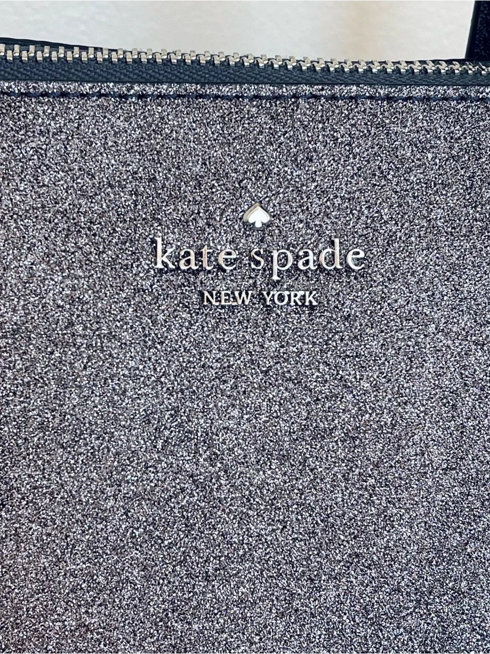 kate spade Silver Blue Iridescent Small Crossbody Tote Bag NEW